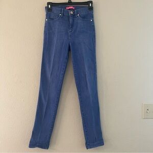 Lilly Pulitzer Women's Blue Medium Wash 5-Pocket Design Denim Skinny Jeans Sz 0